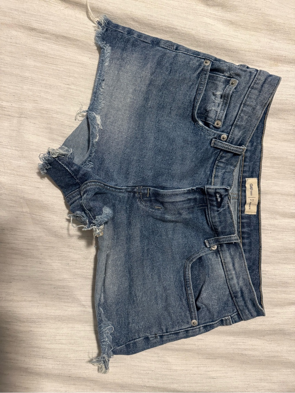 GAP Light Blue Denim Shorts with Waist Label